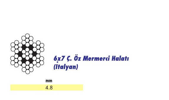 6x7 Ç. Öz Mermerci Halatı