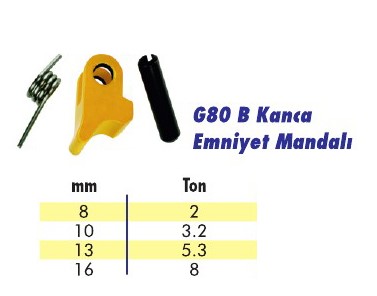G80 B Kanca Emniyet Mandalı