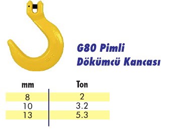 G80 Pimli Dökümcü Kancası