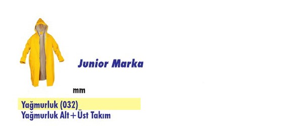Junior Marka Yağmurluk