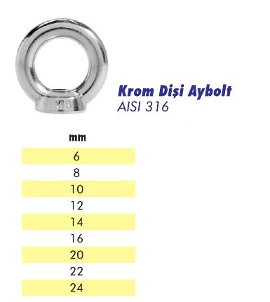 Krom Dişi Aybolt