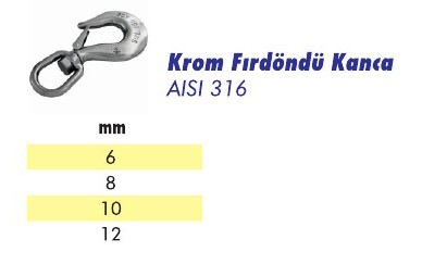 Krom Fırdöndü Kanca