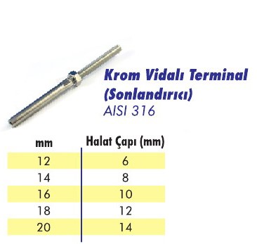 Krom Vidalı Terminal