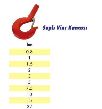 Saplı Vinç Kancası
