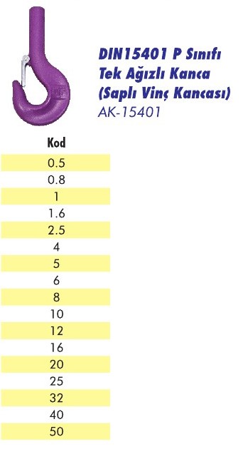 Tek Ağızlı Kanca