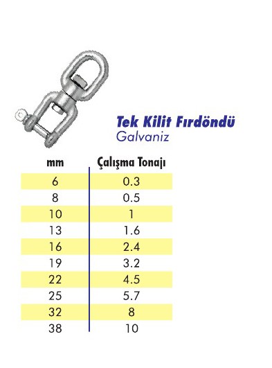 Tek Kilit Fırdöndü