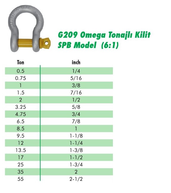 Tonajlı Kilit Omega G209