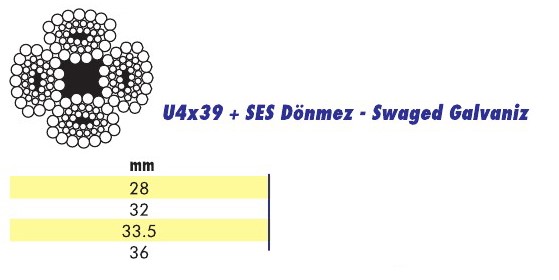 U4x39 SES Çelik Halat