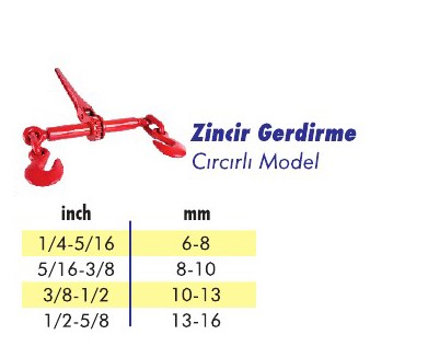 Zincir Gerdirme Cırcırlı